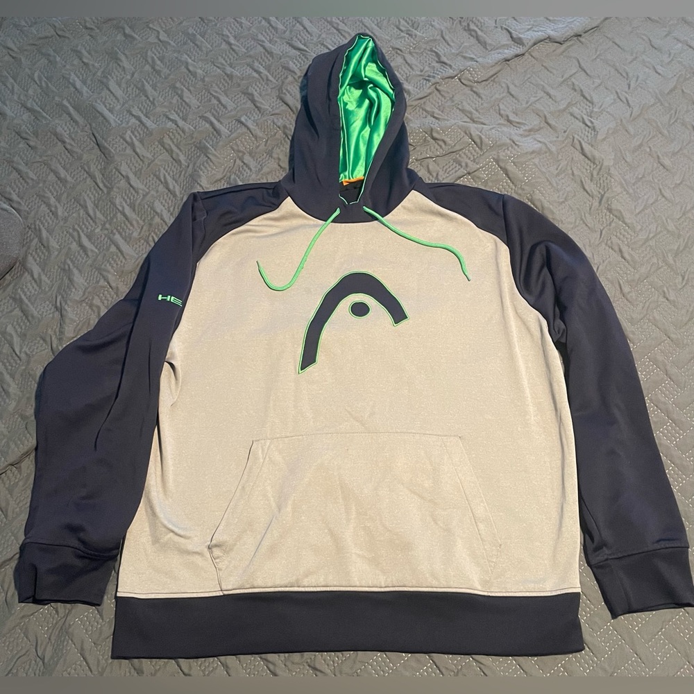 Head Tennis hoodie size 2XL gray/blue/neon green